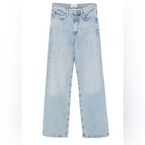 Agolde Harper Light Blue Straight-Leg High-Rise Jeans